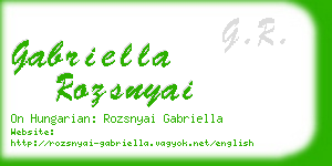 gabriella rozsnyai business card